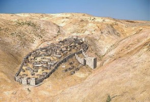 Jebusite City facing North, fortress over Gihon Spring and city walls at the time of Joshua (~1300 BCE)